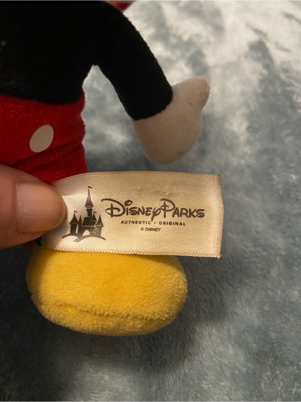 Disney Mickey Mouse Plush Clip - Red, Black, Yellow Disney parks key chain - Picture 4 of 4